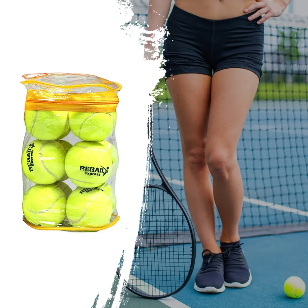 

12pcs Professional Tennis Ball High Elasticity Holder Clip Transparent Training Ball Rubber Woolen Competition Tennis Ball