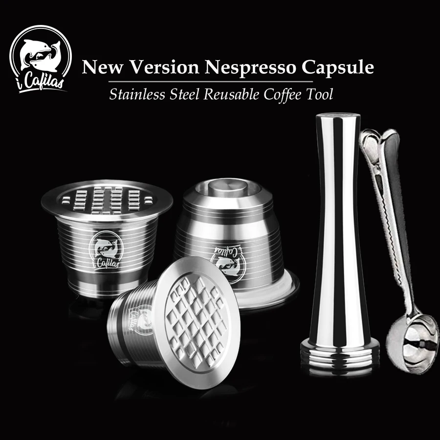 ICafilas Nespresso многоразовая капсула многоразовый фильтр для кофе капельница Сталь Nespresso Cafeteira Capsulas De Cafe Recargables