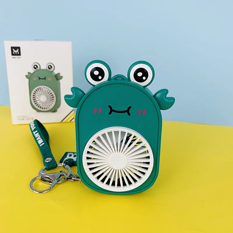 New Cartoon Cute Little Crab Keychain   Fashion Creative Usb Charging Small Fan Keychain   Ladies Bag Mobile Phone Fun Keychain