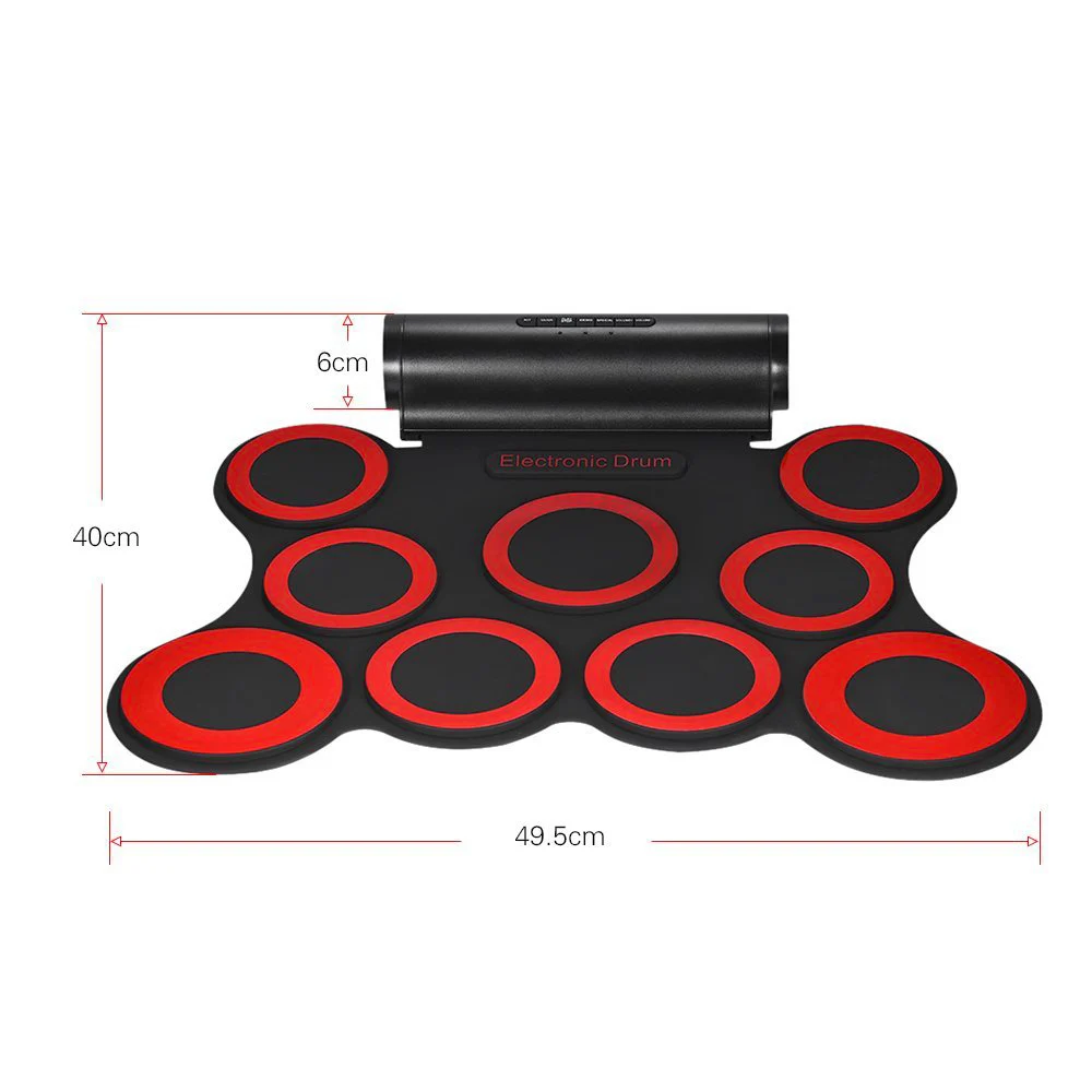 Портативный Roll Up Электронные Ударные установки комплект Поддержка USB 7/9 кремния колодки Встроенные динамики с голени сустейн-педаль горячая распродажа