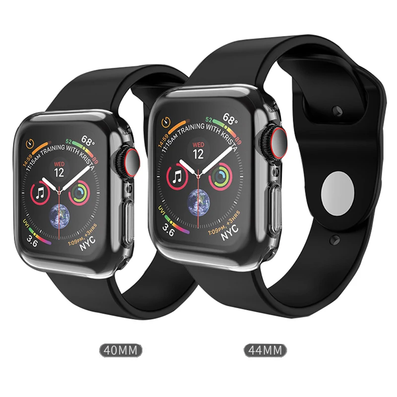 Чехол Laforuta для Apple Watch Series 4 защита экрана 44 мм 40 чехол полностью из ТПУ Прозрачный