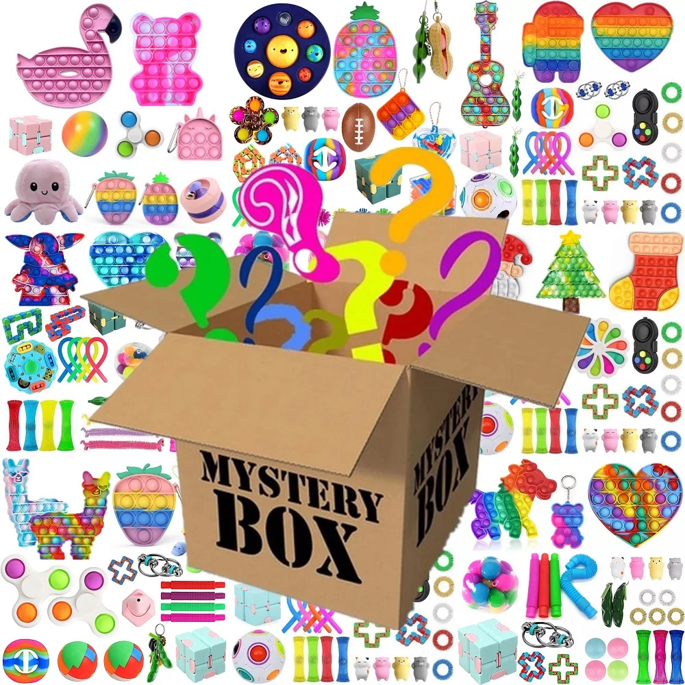 

Random 5-20pcs Fidget Toy Pack Mystery Box Surprise Gift Push Bubble Fidget Anti Stress Toy for Kids Adult 2022 Novelty Gift