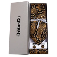 luxury gold paisley black mens ties 150cm length 8cm width necktie for business wedding party tie set dropshipping dibangu