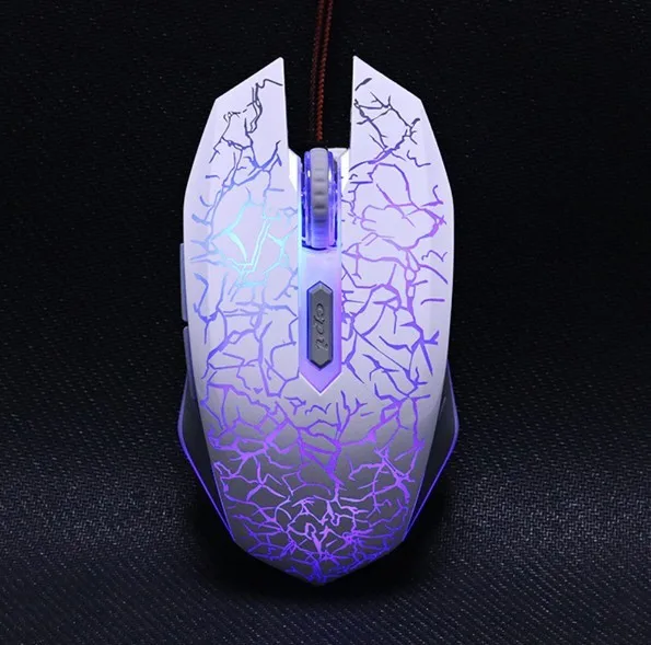 White Эргономичная Проводная игровая мышь 7 кнопок 5500 dpi светодиодный USB компьютерная мышь геймер мыши X7 Бесшумная Mause с подсветкой для ПК ноутбука - Цвет: White