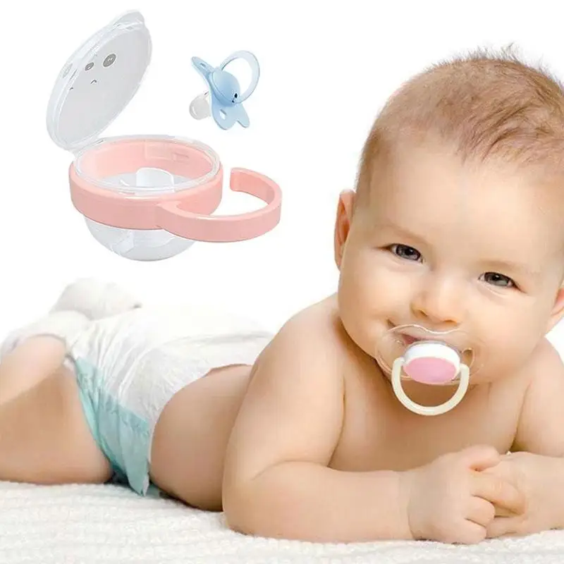 

Portable Hangering Baby Pacifier Case Box Dustproof Pacifier Kids Nipple Storage Box Cradle Nipple Holder Case Travel P1C7