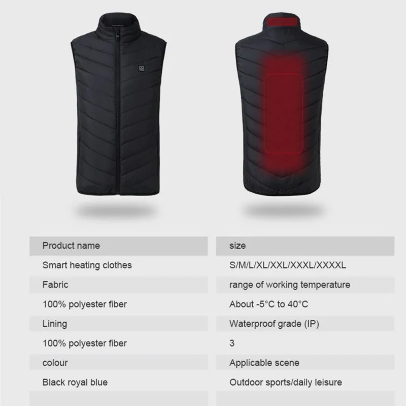 Жилет с подогревом для мужчин и женщин куртка Usb-подогревом согревающая одежда