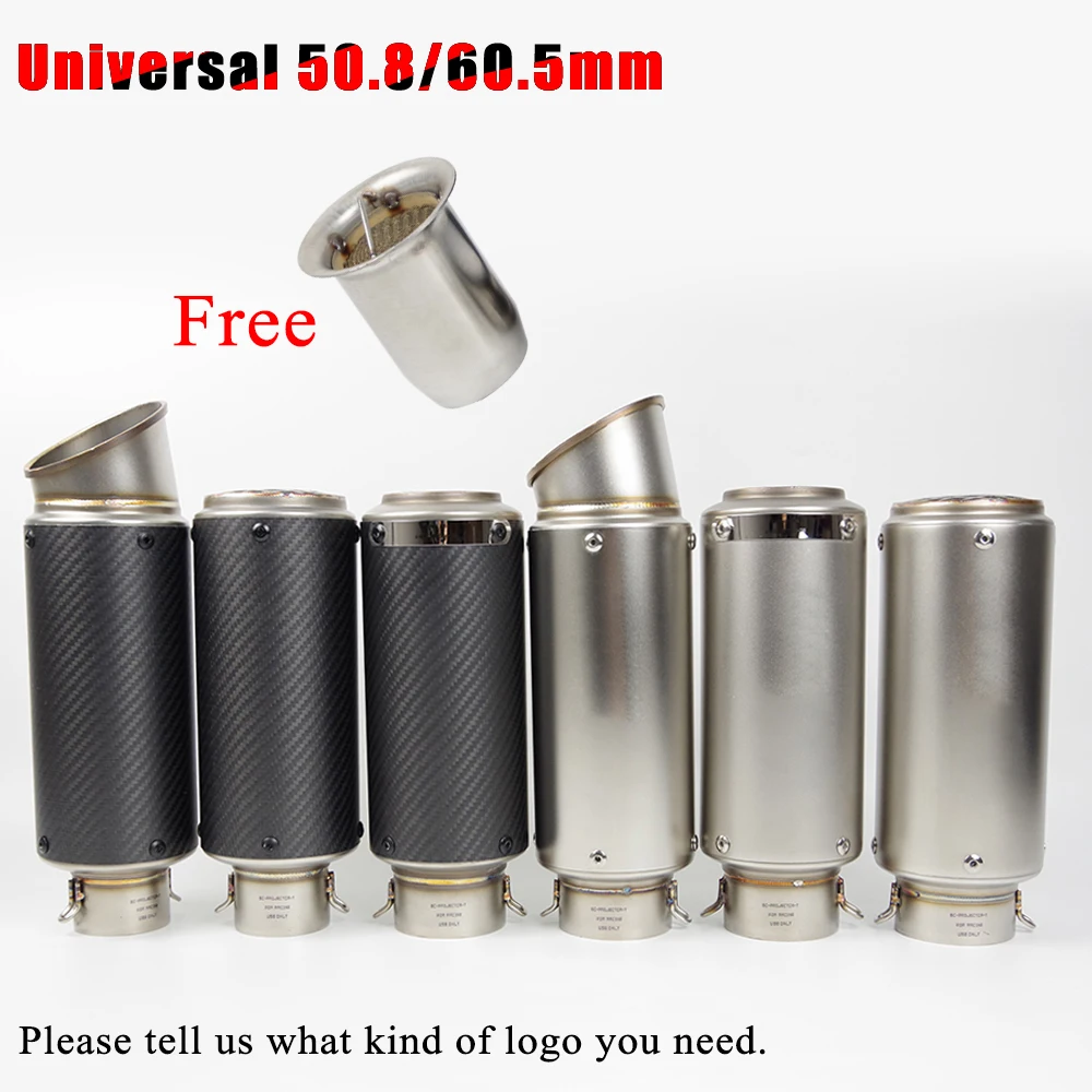 51 мм/60 мм выхлопная труба мотоцикла с катализатором глушитель для выхлопных