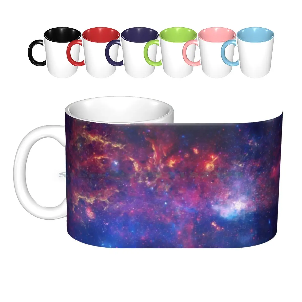 

Purple Galaxy Ceramic Mugs Coffee Cups Milk Tea Mug Galaxy Space Pretty Cosmic Purple Pink Black Night Goth Punk Sky Stars