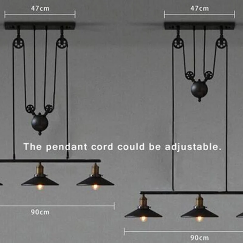 Винтажные подвесные светильники в стиле лофт подвесной светильник шкив Ретро
