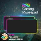RGB коврик для мыши со светодиодной подсветкой для геймеров светильник ка, большая мягкая игровая светящаяся мышь, геймерская клавиатура, нескользящий коврик для мыши для телефона