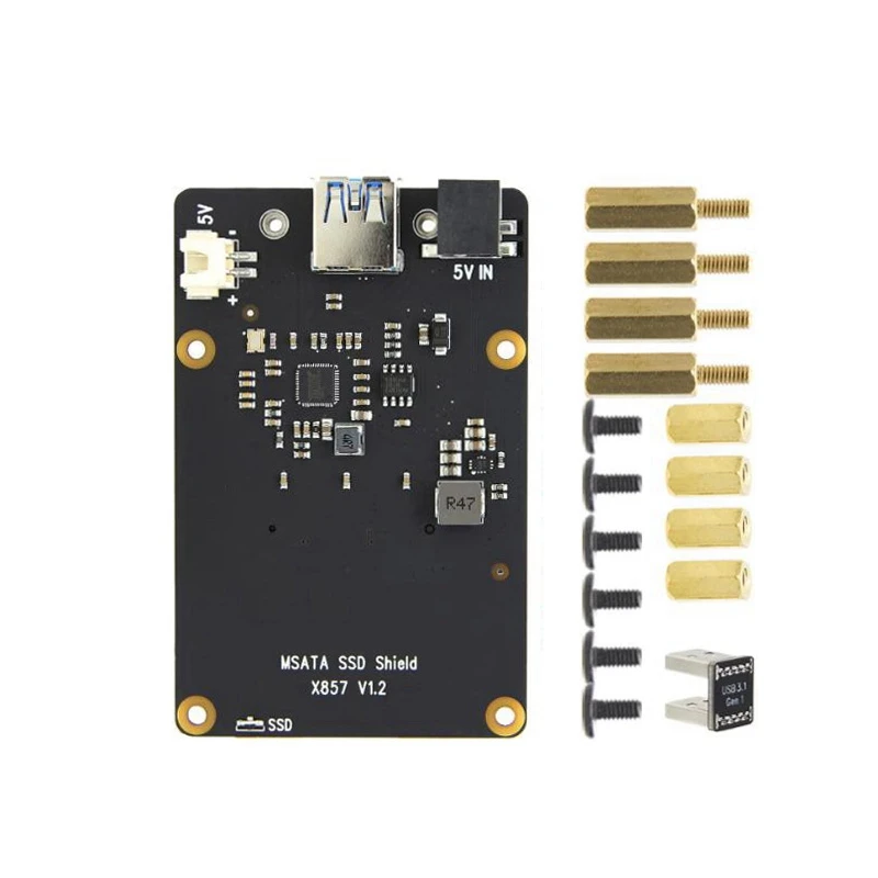 

Suitable for Raspberry Pi 4Th Generation B Type X857 V2.0 MSATA SSD Expansion Board Storage Module