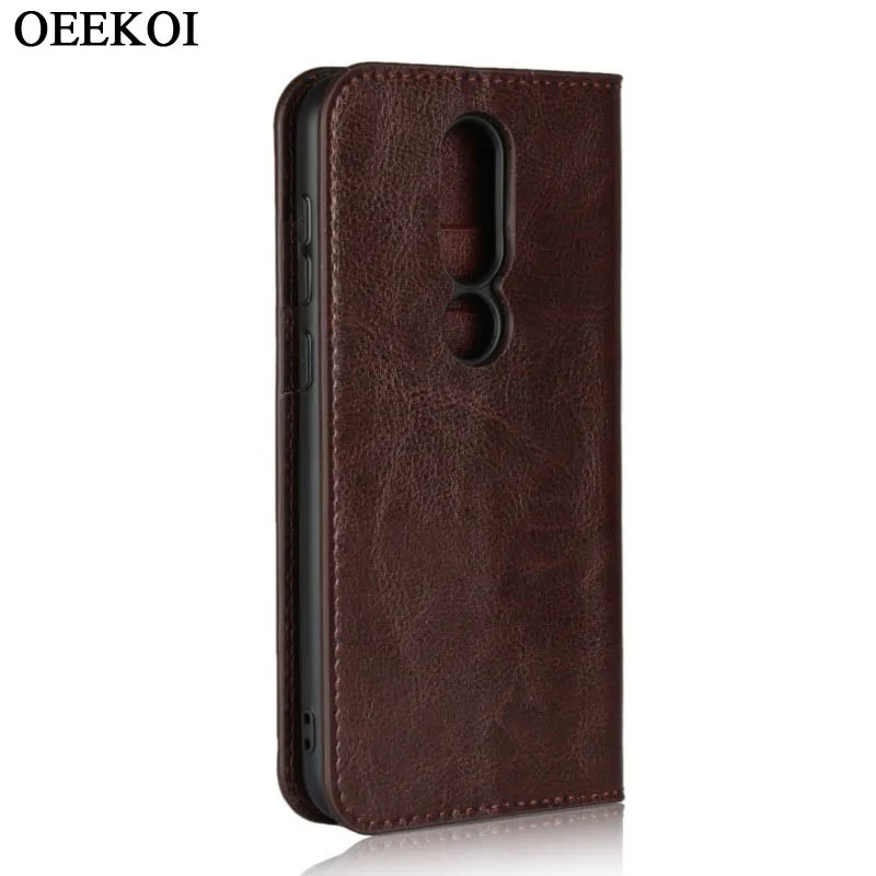 OEEKOI Crazy Horse кожаный чехол-книжка с кошельком из натуральной кожи чехол для Nokia 7,2/4,2/3,2/2,2/2,1/5,1/3,1/X6/7 Plus