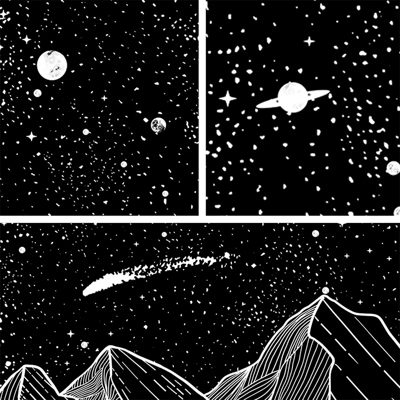 

Mountain Moon Tapestry Wall Hanging Stars Art Tapestry Dorm Home Decor Celestial Wall Tapestry Hippie Tapestry 95x73cm