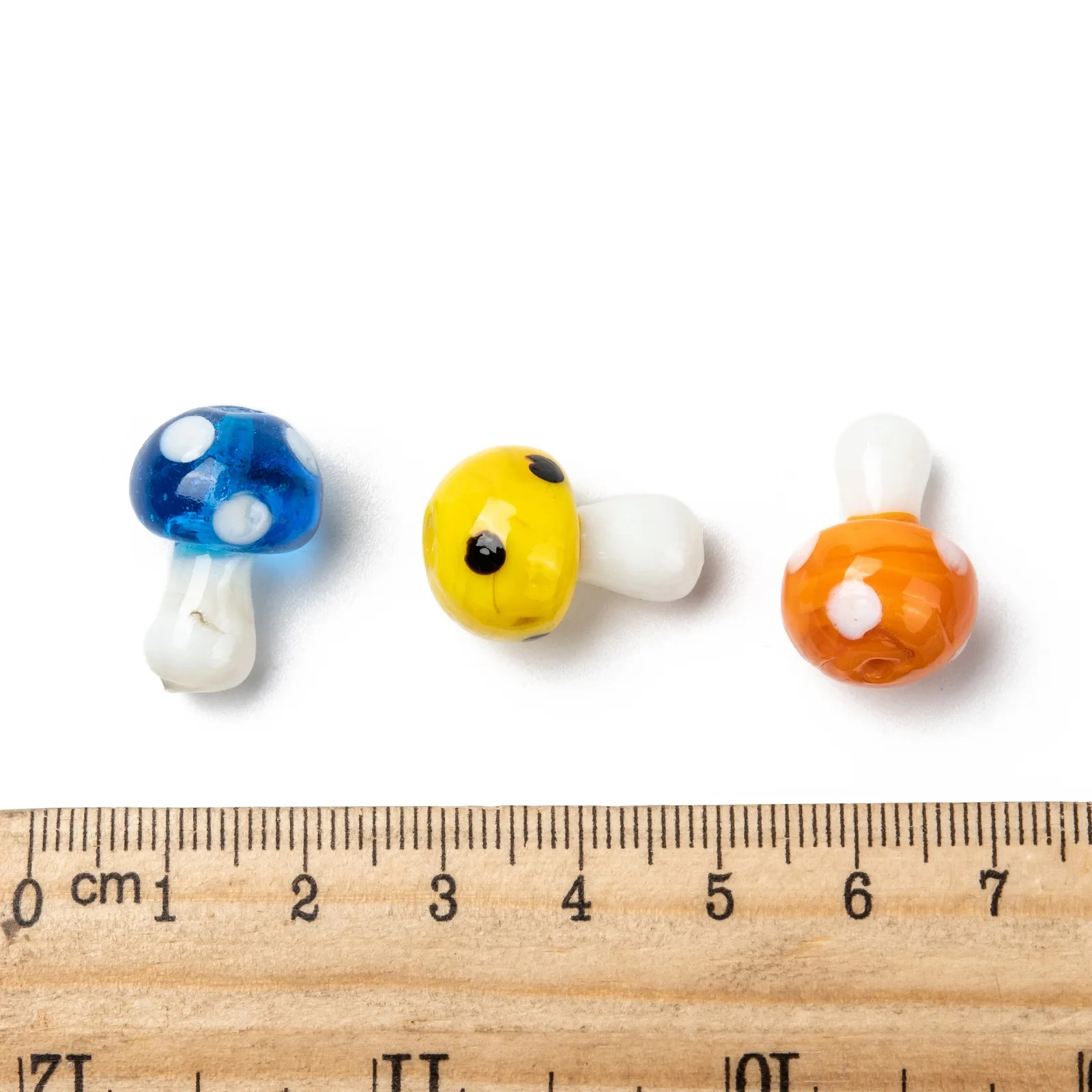 

10pcs Handmade Lampwork Beads Mushroom Mixed Color Beads For Necklaces Bracelets DIY Jewelry Making, 19x14.5mm, Hole: 2mm