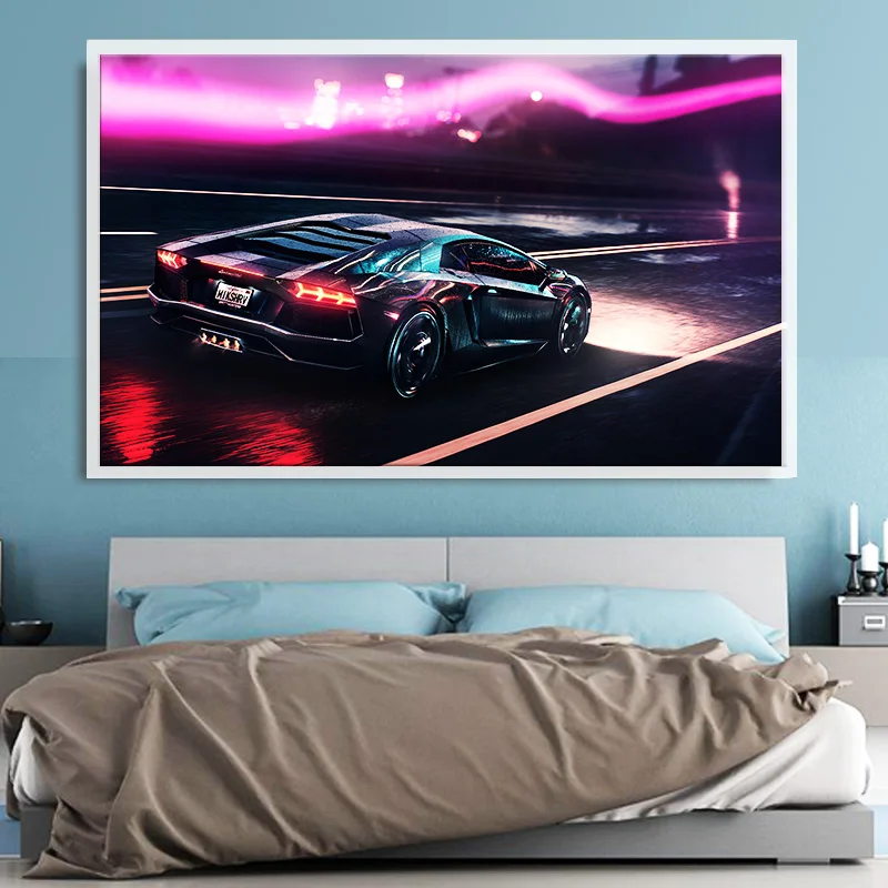 

Классический спортивный автомобиль, HD плакат на холсте, украшение для дома, внутреннее украшение, настенное украшение, домашний декор, наст...