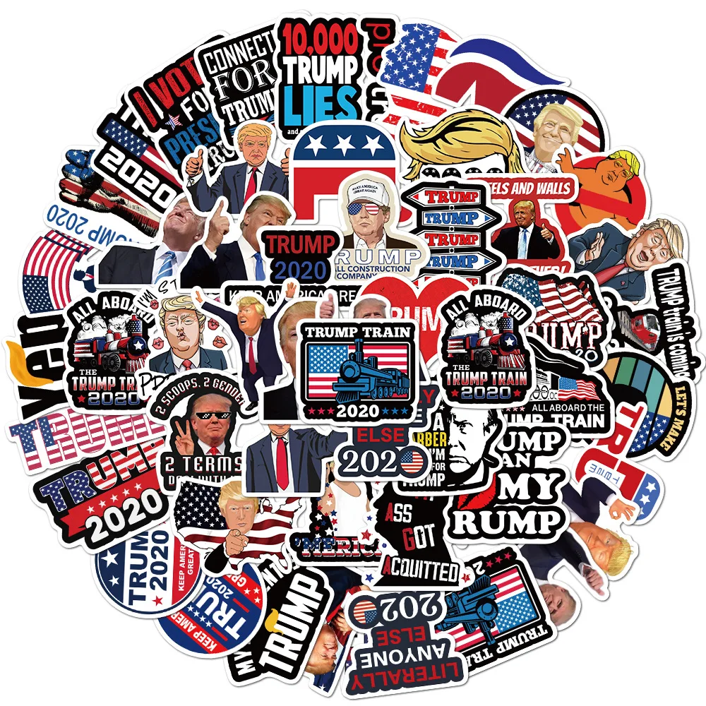 10/30/50 шт. забавные наклейки Трампа для скрапбукинга водонепроницаемые скейтборда