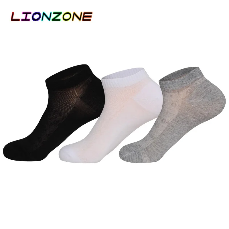 LIONZONE 3 пар/лот однотонные спортивные мужские носки компрессионные весенние