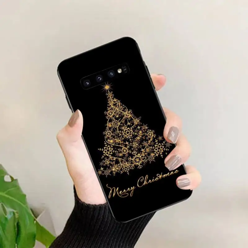

FHNBLJ Marry Christmas Holiday Tree New Year Phone Case for Samsung S5 6 7 edge 8 9 10 20 plus lite case