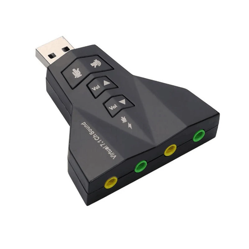USB звуковой адаптер внешний Виртуальный 7 1 канал 3D Звуковая карта гибкий аудио