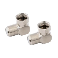 10pcslot f male to f female right angle 90 degree coaxial connector adapter connector rg6 rg5