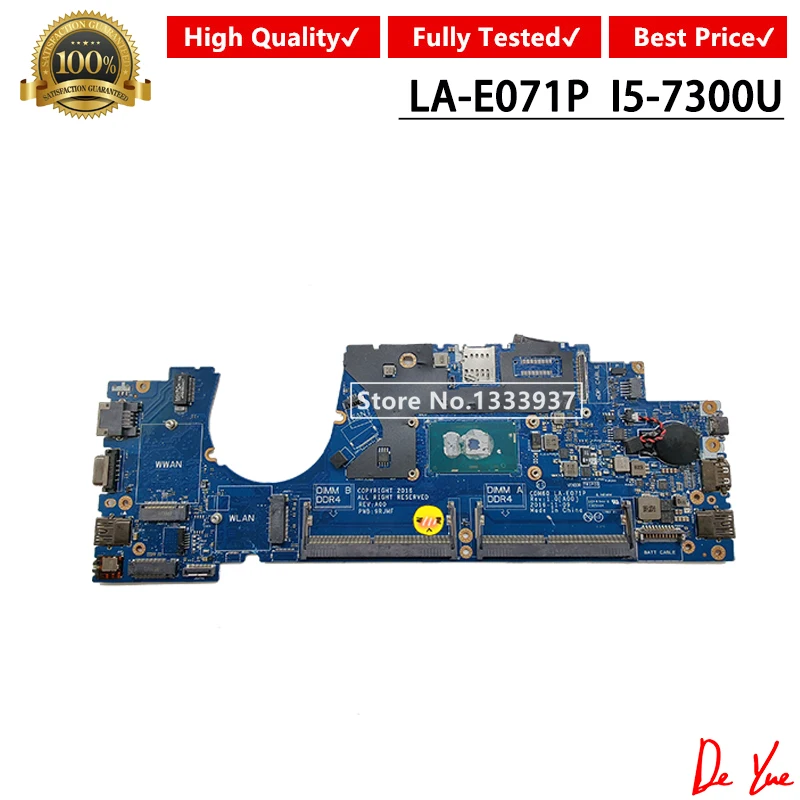 Verkauf Für Dell Latitude 5280 Laptop Motherboard I5-7300U CDM60 LA-E071P CN-04T711 04T711 4T711 Voll Getestet Mainboard