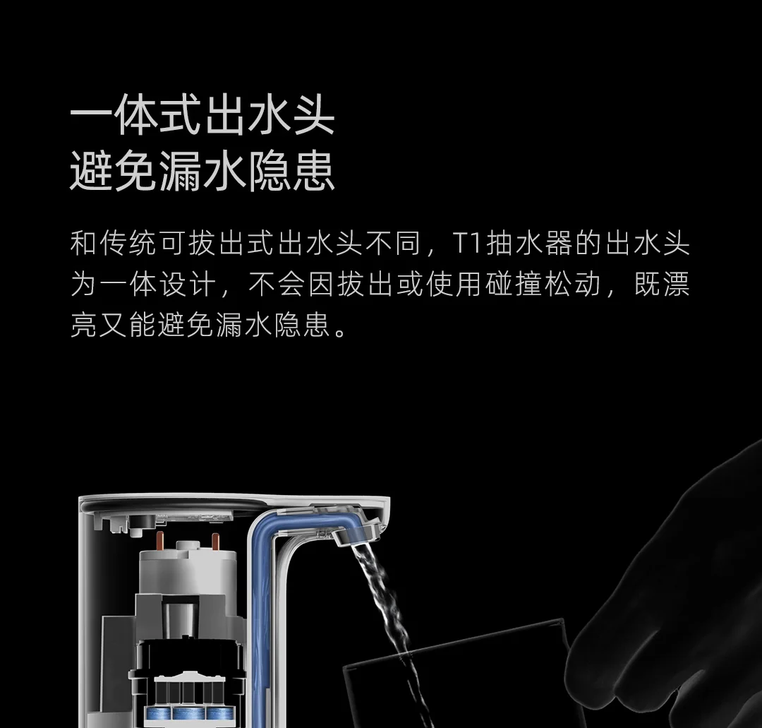 Новейший Xiaomi Mijia Youpin трехзонный Т1 бутилированный водяной насос цельная поилка для всех типов бутилированной воды белого цвета