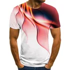 Новинка 2020, Мужская футболка с рисунком пламени, летние модные топы с коротким рукавом и круглым вырезом, рубашка с дымчатым элементом, модная мужская футболка
