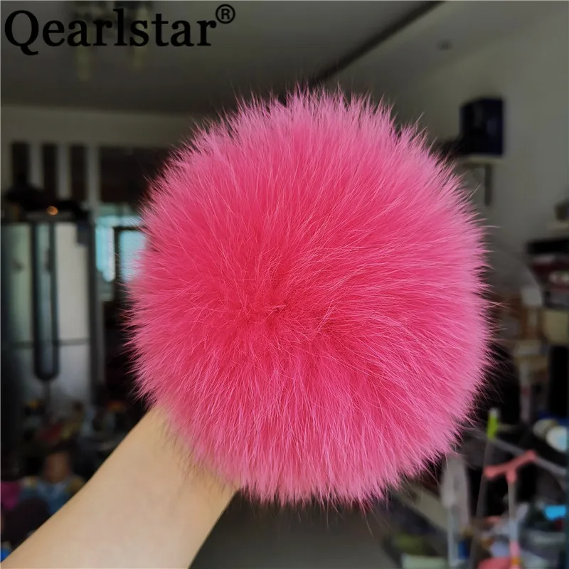 Оптовая продажа 5 штук в партии из натурального меха помпонами натуральный