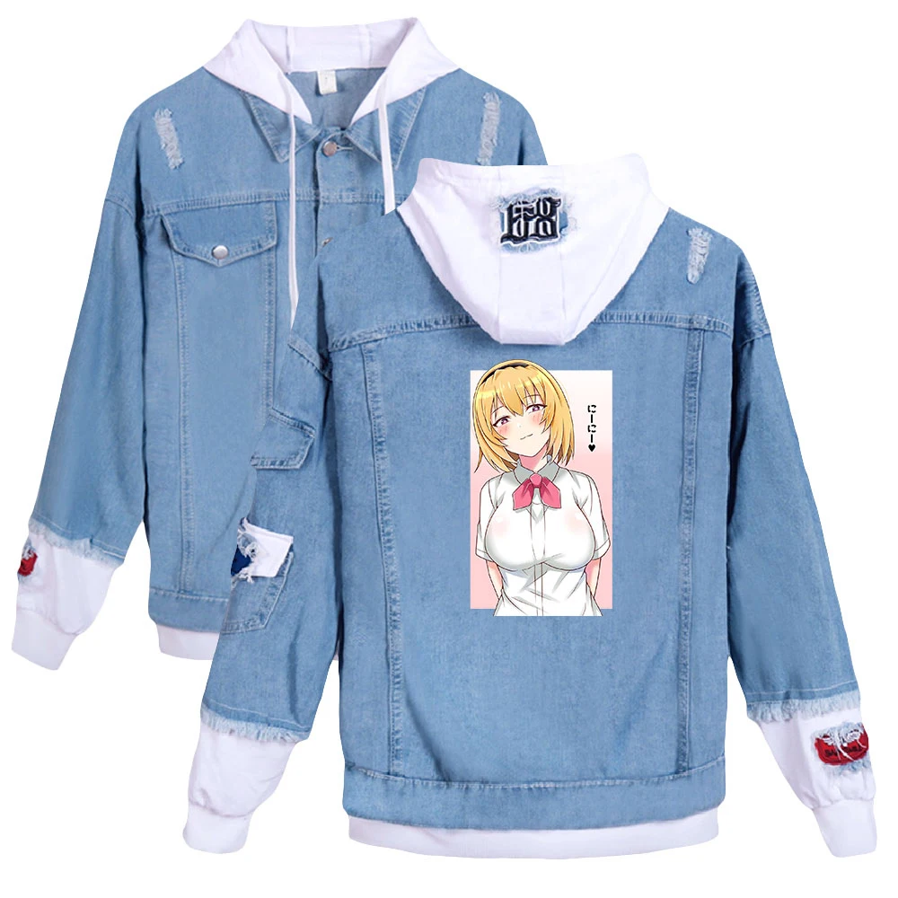 

2021 New Denim jacket Anime Higurashi no Naku Koro ni Sotsu 2D Print Casual Jacket Men Women Clothes