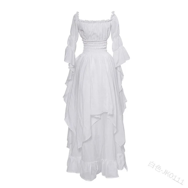 Платье WEPBEL женское средневековое в винтажном стиле готическом до пола без пояса