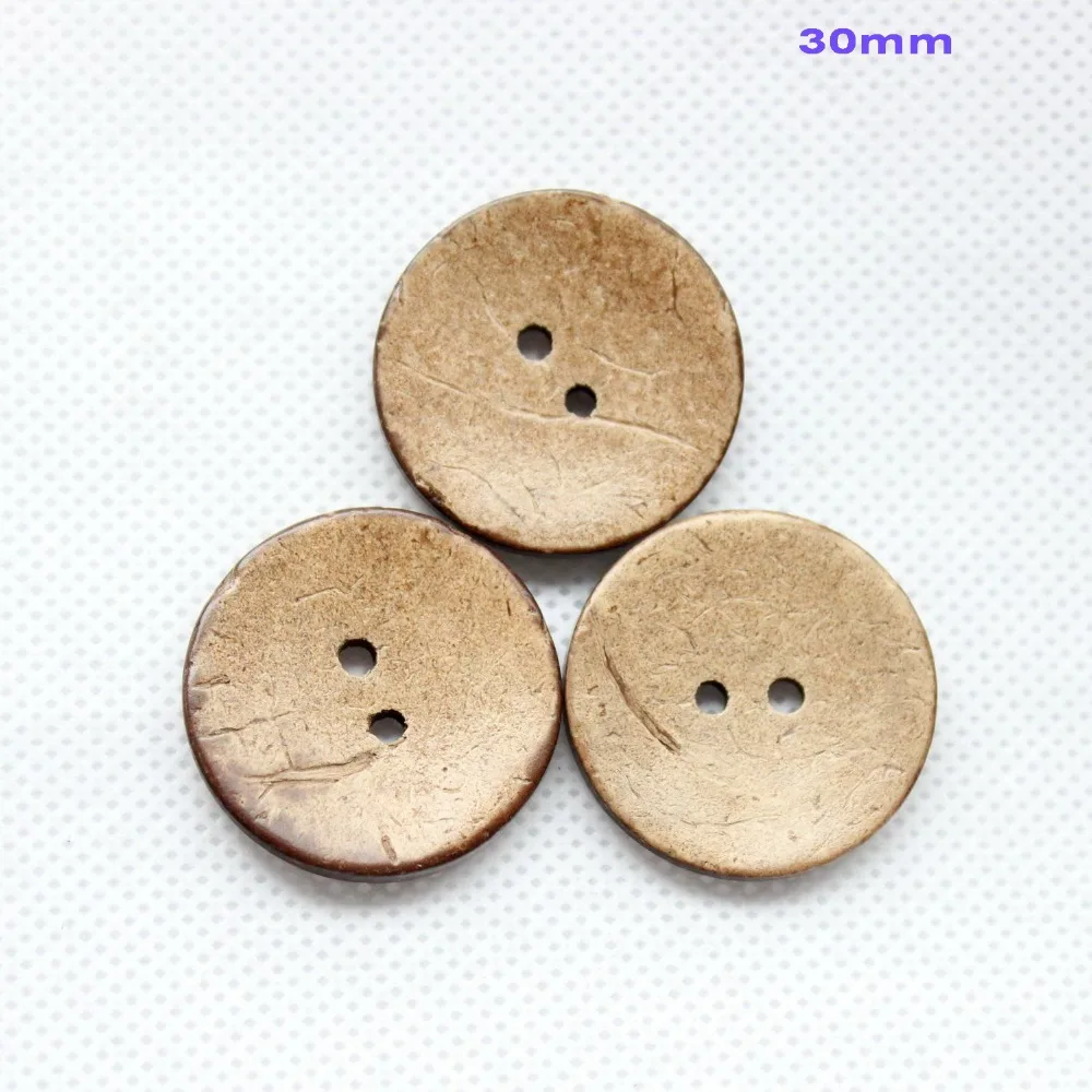 

100pcs30mm Personalized plain coconut buttons natural supplies custom with your own shop name or message 30mm-CO1041