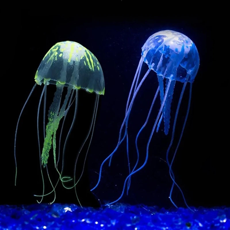 6 шт. аквариумная Медуза украшения светящаяся световой эффект аквариум