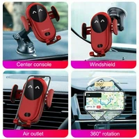 2022-Auto Sensing Wireless Smart Car Phone Charger For Xiaomi iPhone Smart Car Wireless Charger Phone Holder Support Portable