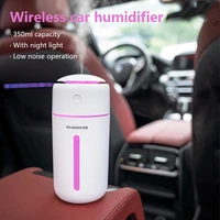 350ml car wireless humidifier colorful charging mini desktop humidifier ultrasonic aromatherapy atomizing humidifier