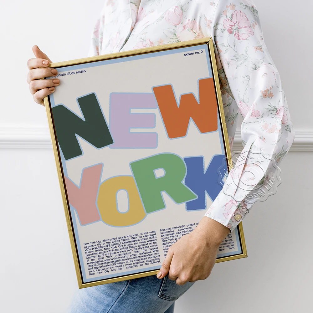 Ретро-художественный постер fujiprinting в стиле города Картина на холсте с цветными