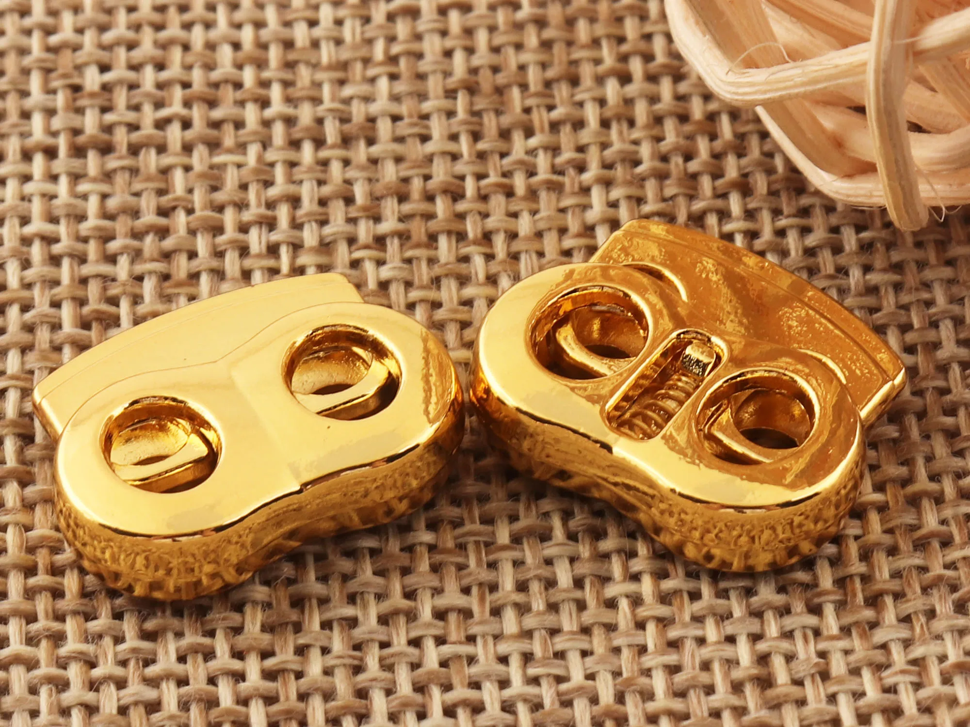 12 шт. золотистого двухстворчатого рычажного Шнура Замок цилиндрический фиксатор