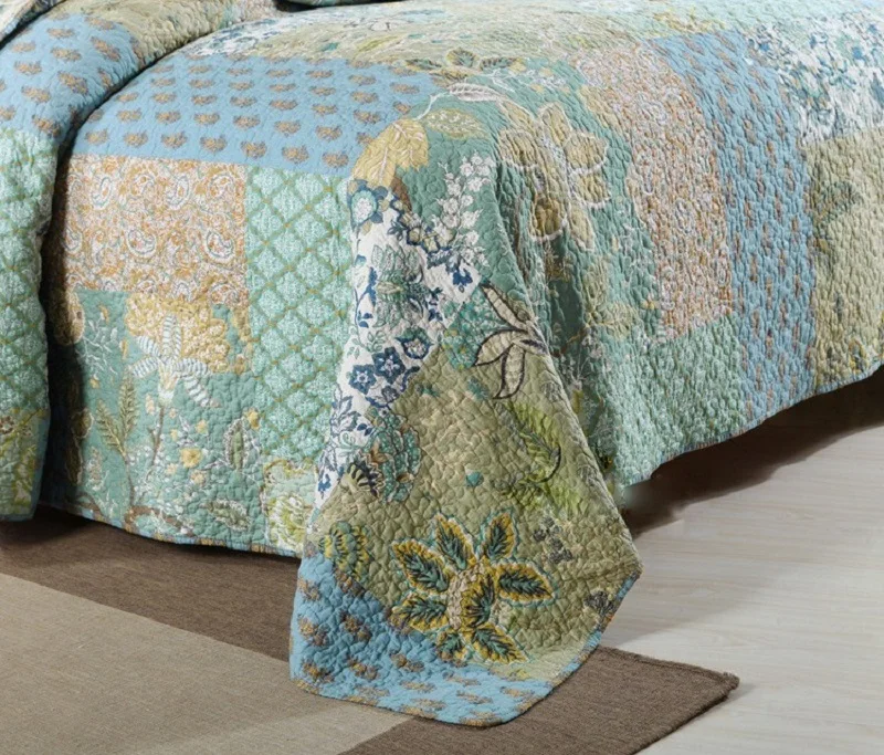 Juego de fundas de algod&oacute;n y lino para cama, edred&oacute;n, manta, funda de almohada, tama&ntilde;o King, 3 unidades-4