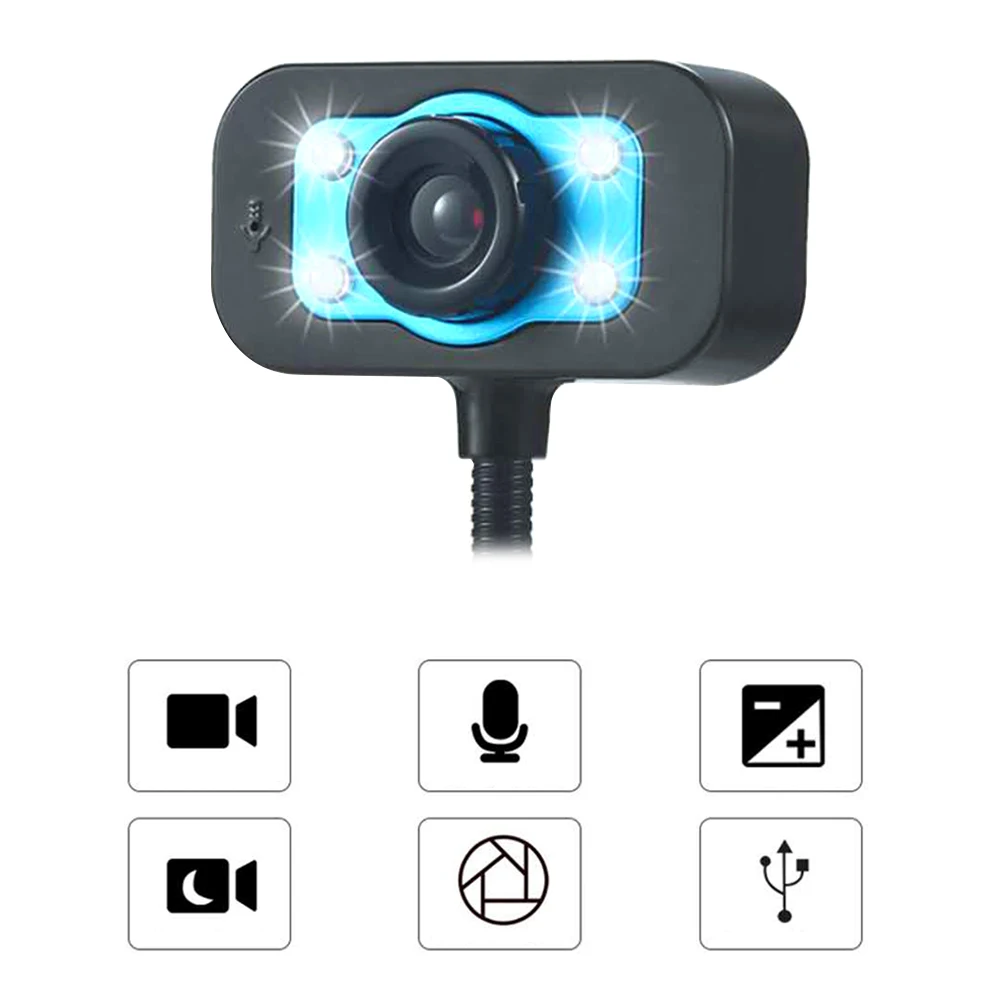 1080P USB веб камера с микрофоном Компьютерная ноутбук или настольная HD микрофон для