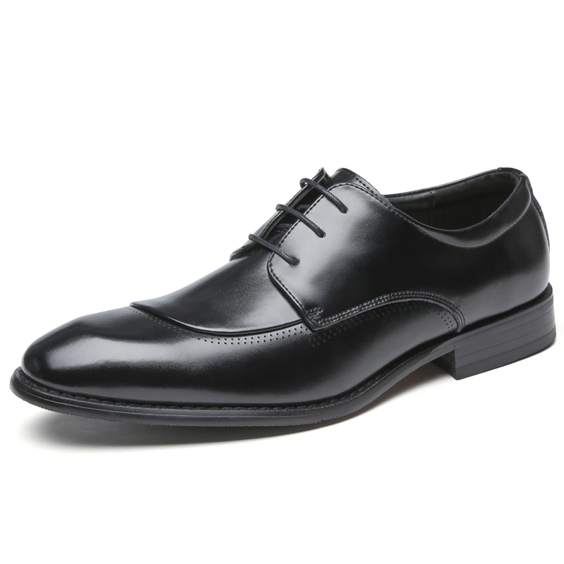 Black Men Oxfords Misalwa Новинка Туфли-оксфорды мужские модельные туфли из коровьей кожи Разделение кожи Наивысшее качество, на шнуровке, на шнуровке; мужские туфли в деловом стиле для свадьбы; обувь для офиса; Для мужчин обувь - Цвет: Black Men Oxfords
