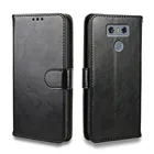 Роскошный чехол для LG G6 G5 G4 Q6 Q7 G8 G8X G8s G7 V10 V20 V30 V35 V40 V50 чехол ThinQ чехол Кожаный чехол-книжка с откидной крышкой с отделением для карт с силиконовой крышкой