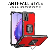magnetic metal ring stand armor shockproof case for poco m3 xiaomi mi 11 note 10 lite redmi 9t 9 power aluminum alloy back cover