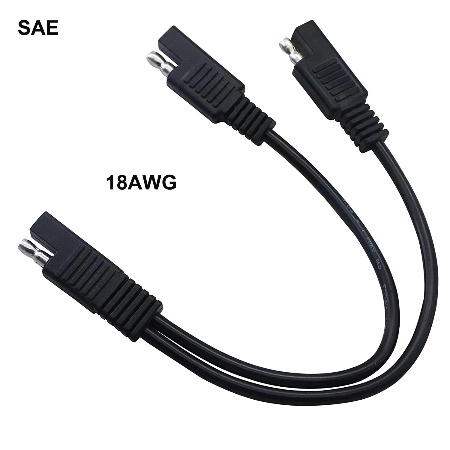 1pc SAE Car Solar DC Power Charging Extension Automotive 18AWG 1 to 2 SAE Y Splitter Connector Cable Quick Release Disconnect