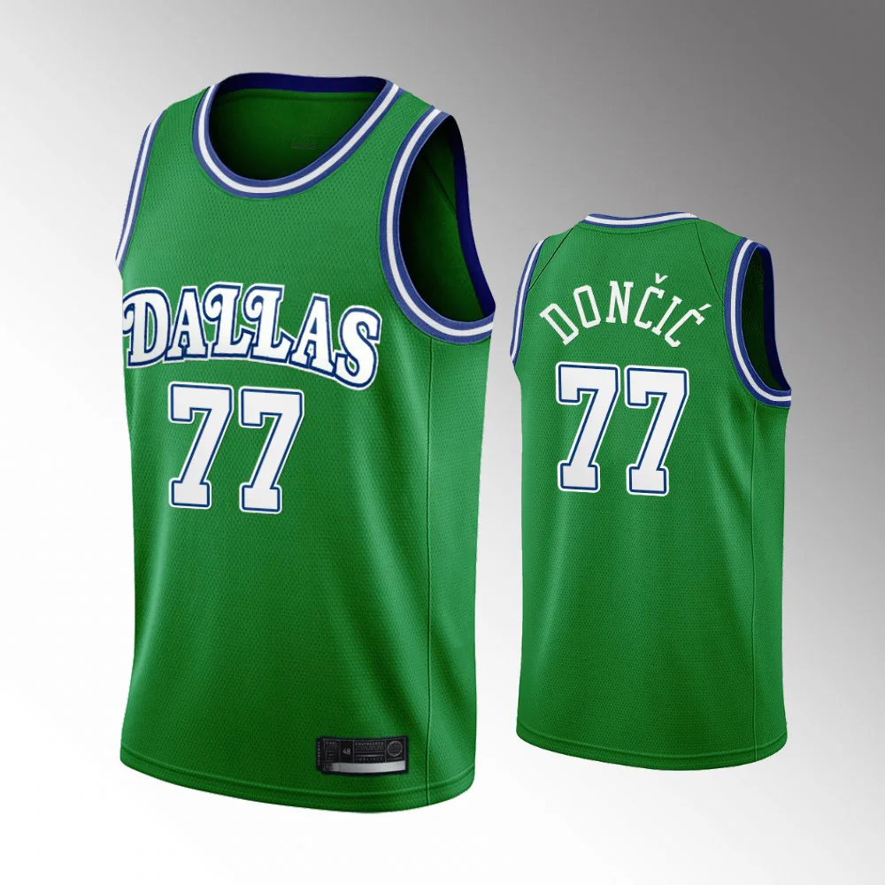 

2021 City Edition Embroidery Basketball Jerseys Luka Doncic 77 Vest Dirk Nowitzki 41 Shirts Steve Nash Jason Kidd Men Tank Tops