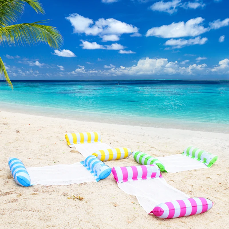 

Water Hammock Swimming Pool Beach Air Mattress Lounger Floating Sleeping Cushion Foldable Inflatable Air Mattress Bed Chair