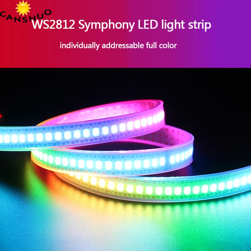 WS2812 Светодиодная лента индивидуально Адресуемая полноцветная 1/3/4/5 м