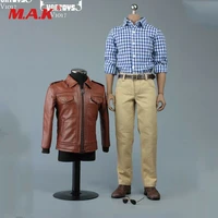 new arrival 16 scale vintage leather jacket male soldier figure clothing toys v1017 in stock items
