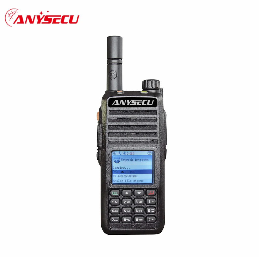 Günstig Anysecu 4G Radio Walkie Talkie G6000 Linux System Realptt Plattform UHF 400-470MHz Mit GPS-Position Funktion