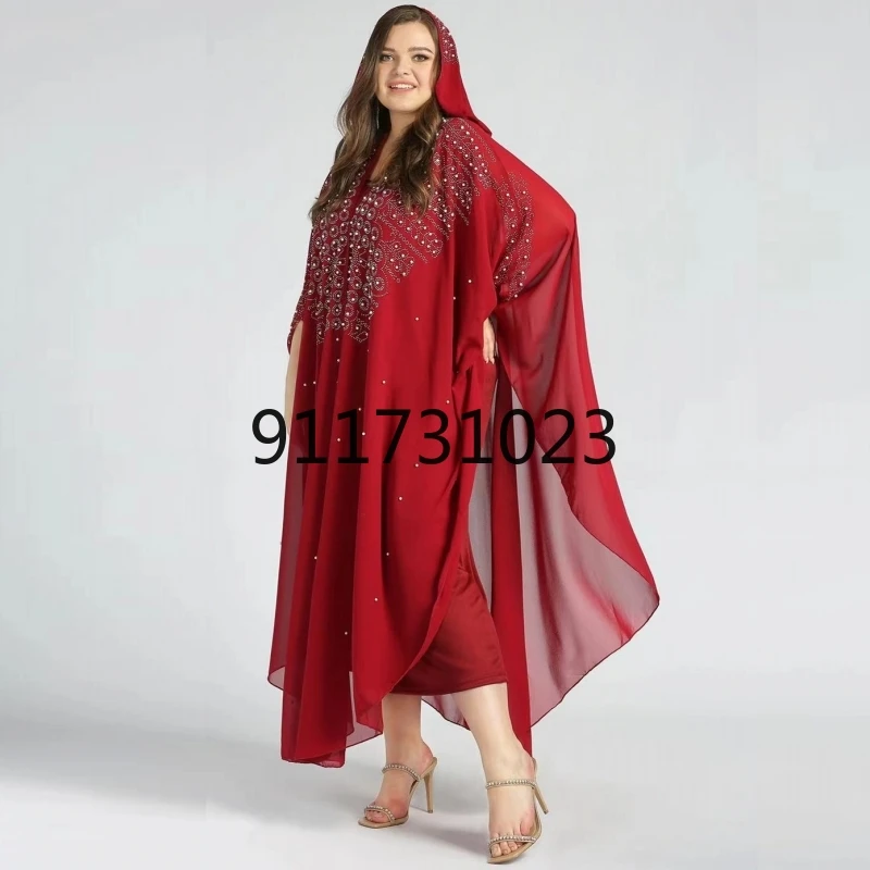 African Dresses For Women Dashiki Full Diamond Clothes Dubai Muslim Dress Africa Boubou Robe Fashion Abaya | Тематическая одежда и