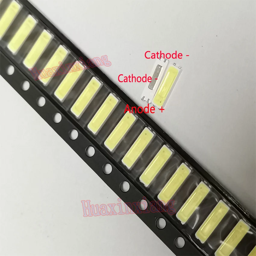 100 шт./лот Jufei SMD LED 7020 3 в 0 7 Вт 240 мА холодный белый 10000 13000K для подсветки