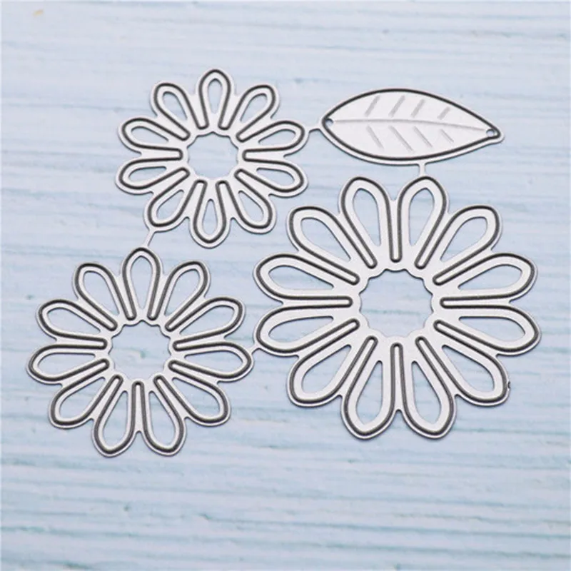 3 шт./компл. трафареты для резки металла цветов и листьев сделай сам скрапбукинг